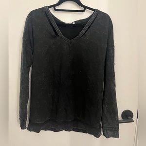 Distressed Black Sweater